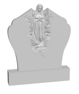 Memorial (Monument with an angel and roses version1, PM_0437) 3D models for cnc